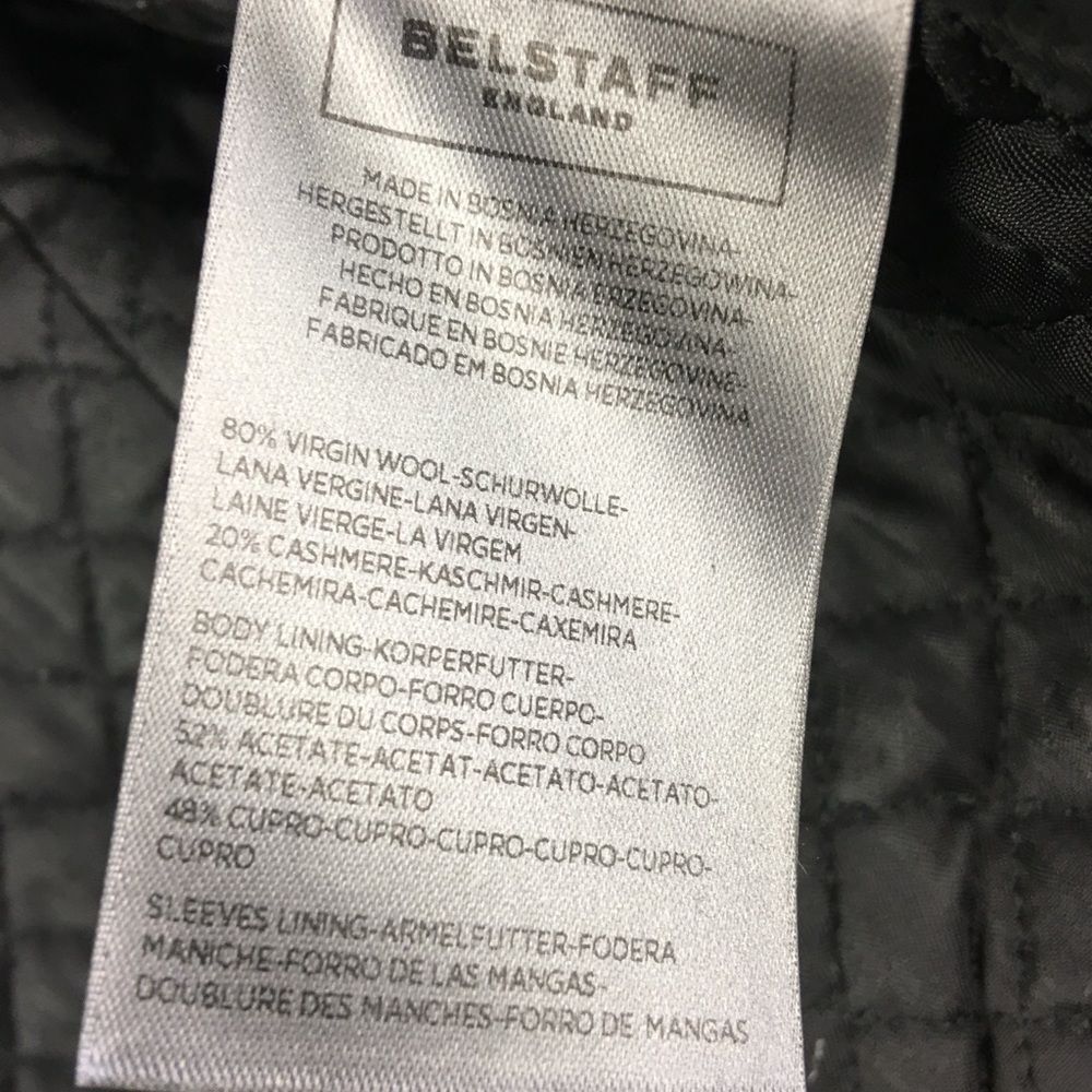 Belstaff Dallington Double Breast Cropped Pea Coat Cashmere/Wool Blend Black S - Picture 13 of 16